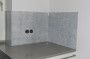 Bild einer Glasrückwand mit Effektlackierung "Spinnengewebe"